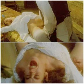 Maria Susanna Simonin rape scene in Convent of Sinners (1986).