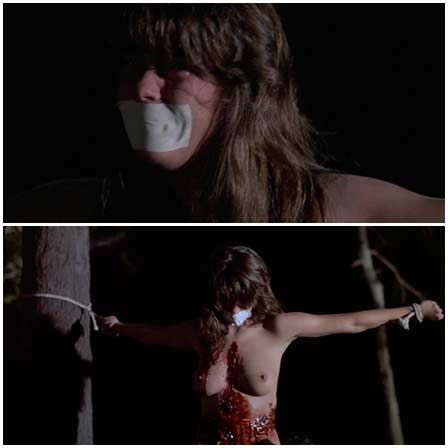 Death fetish scenes from mainstream movies #131 (bound and gagged, stabbed to death, naked dead woman, dead woman)