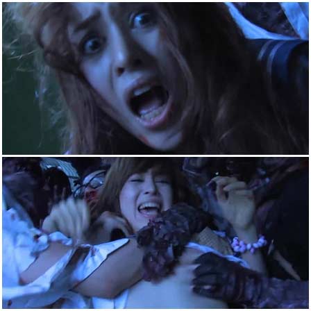 A group of zombies raped a beauty asian woman
