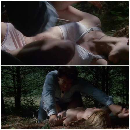 Pretty blonde raped by a stranger in the woods