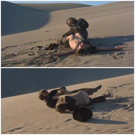 Woman raped by Cowboy in desert