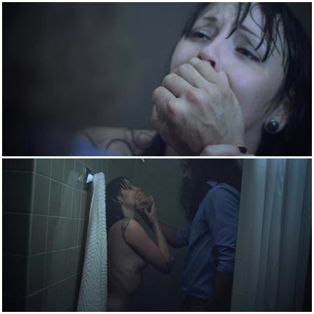 Standing rape in shower