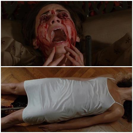 Death fetish scene #230 (stabbed in cunt, eyes gouged out, dead woman)