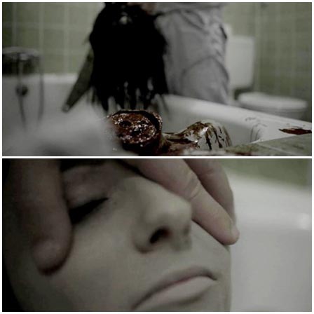 Death fetish scene #234 (head cut off, naked dead woman, dismembering a dead body)