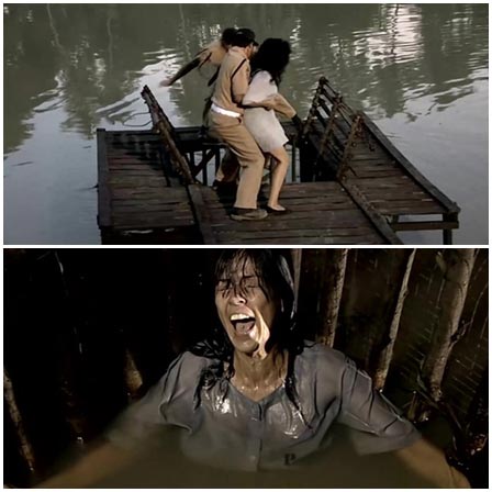 BDSM fetish scene #65 (cage, water torture, dead woman)