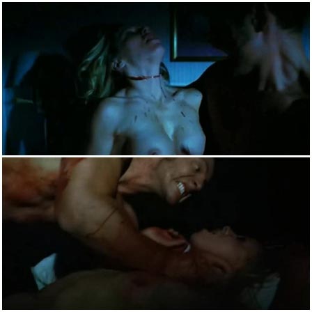 Death fetish scene #328 (strangled, naked dead woman, cut throat)