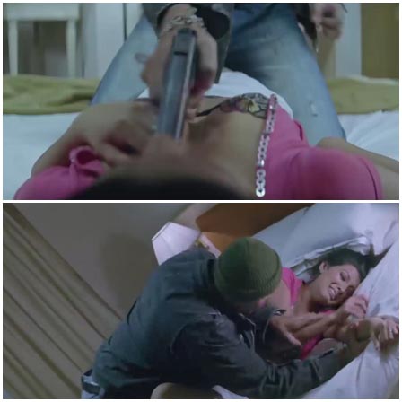 Woman is raped by boyfriend in front of her lover (bollywood remake)