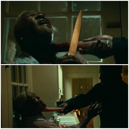 Death fetish scene #409 (stabbed, dead woman)