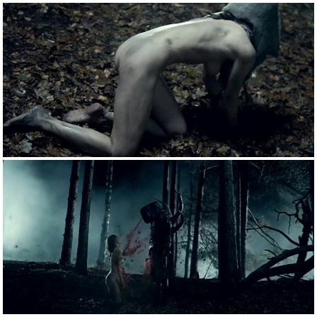Death fetish scene #448 (naked dead woman, cut throat)