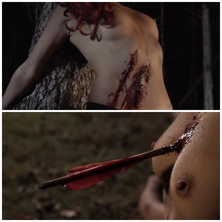 Death fetish scene #706 (death by arrow, naked dead woman)