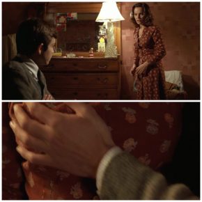 Stepson gropes young stepmother's breasts