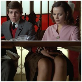 Forced stepmom to take off her panties during a family dinner