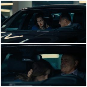 Young girl satisfies the sexual desire of an elderly lover in an underground parking