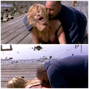 Rape of a big ass blonde on the river pier
