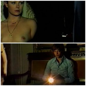 Forced stepmother to undress by flashlight