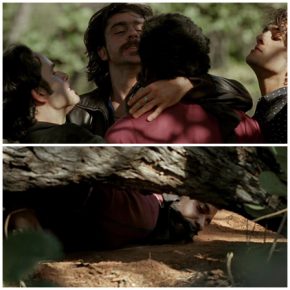 Interracial male gang rape