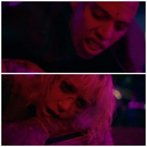 Tattooed girl raped lying from behind