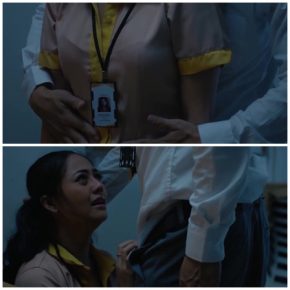 Boss forced the false accused saleswoman suck off