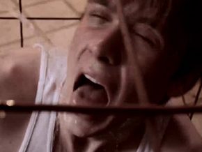 Sister pissing in her brother's mouth locked in a cage