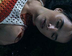 Death fetish scene #1046 (throat slit, cut throat)