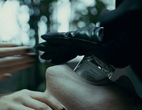 Death fetish scene #1049 (throat slit, cut throat, smothered)