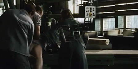 Prison gang rape in workshop