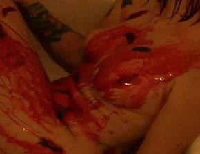 Death fetish scene #1077 (stabbed, naked dead woman)