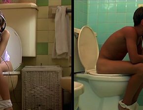 Girl & Boy piss together