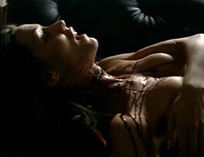 Death fetish scene #1163 (cut throat, throat slit, dead woman)