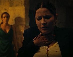 Death fetish scene #1201 (cut throat, throat slit, dead woman)