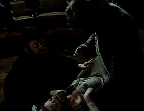 Death fetish scene #1202 (cut throat, throat slit, dead woman)