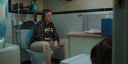 Lena Dunham toilet pissing scene