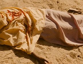 Death fetish scene #1206 (dead child, impale, shoot, dead woman)