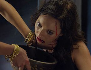 Death fetish scene #1227 (cut throat, throat slit, dead woman)