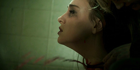 Death fetish scene #1228 (cut throat, throat slit, dead woman)