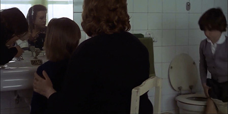 Girl morning urinates