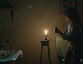 Little girl pees at night