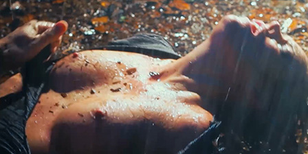 Rape attempt in rainy day