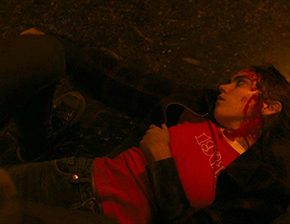 Death fetish scene #1249 (head crashed, dead woman)