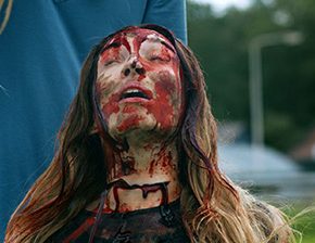 Death fetish scene #1255 (throat slit, cut throat)