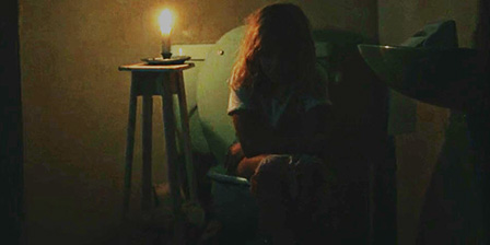 Girl toilet pissing scene 1