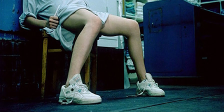 Pregnant woman pissing in public