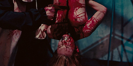 Death fetish scene #1306 (hanged upside down, dismemberment alive)