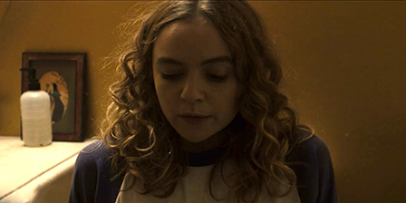 Talks to dad while urinating