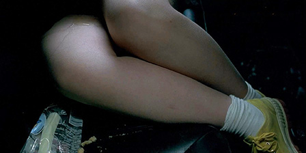 Girl panty pee from fear