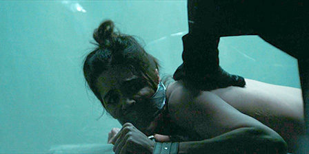 Death fetish scene #1379 (stabbed, bound and gagged)