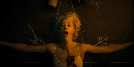 Death fetish scene #1421 (cut throat, throat slice, ritual murder)