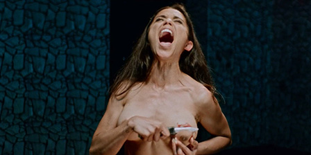 Death fetish scene #1430 (tit cut off, self-abuse)